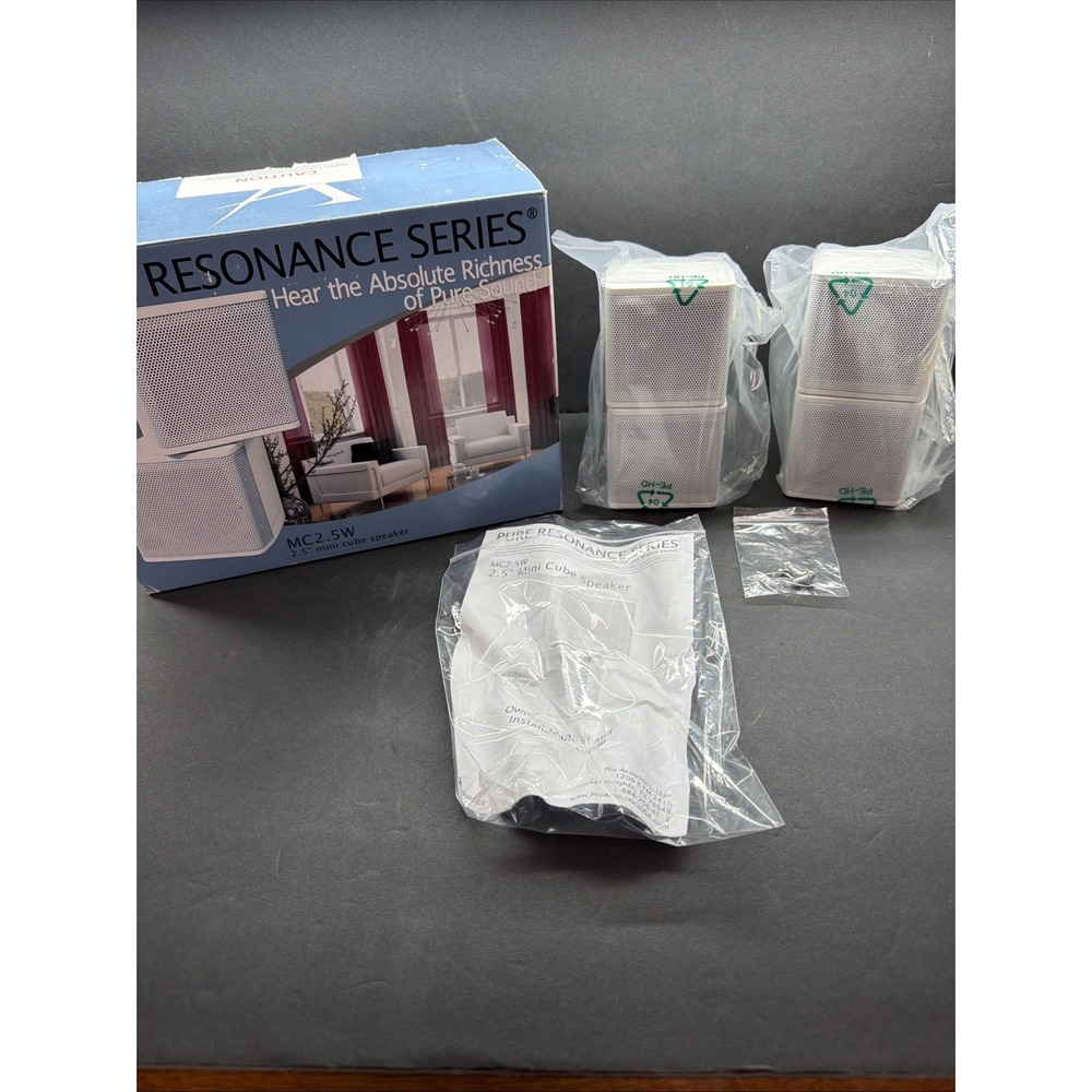 Pure Resonance Audio MC2.5W Dual 2.5" Swiveling Cube Speakers (NEW) (Open Box)
